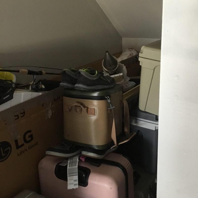 Water softener placement space next to furnace in garage Water softener placement space next to furnace in garage