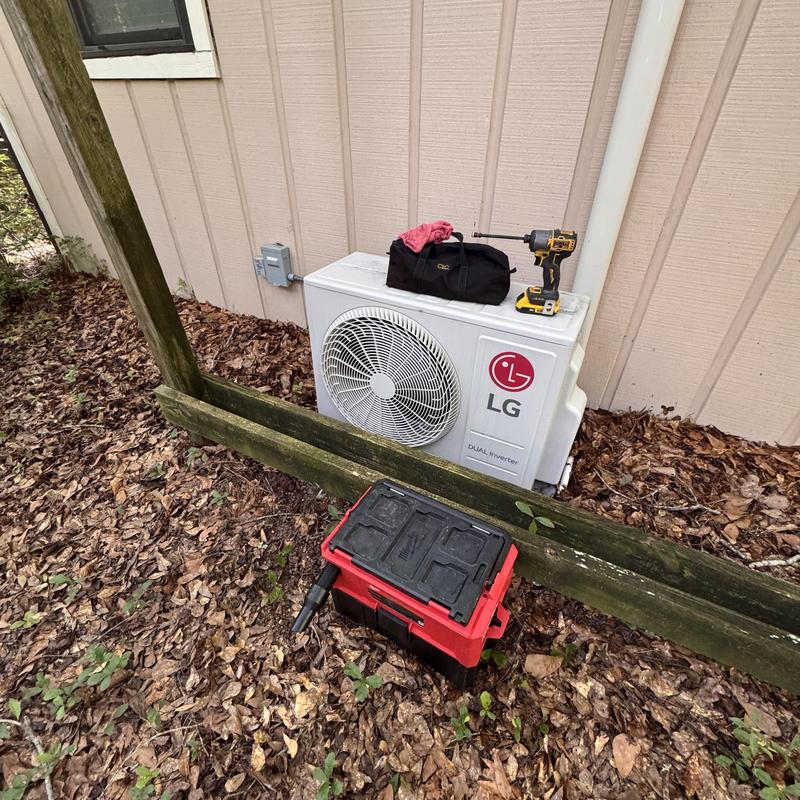 Mini split outdoor unit with tools for tune-up