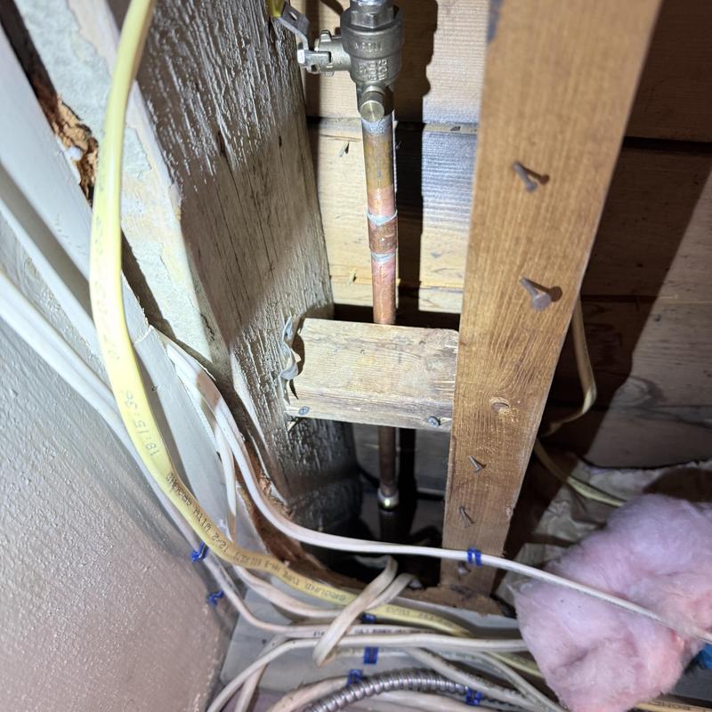 Backflow preventer and irrigation hose connections installed