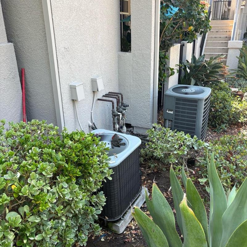 Underground water service leak near area drain