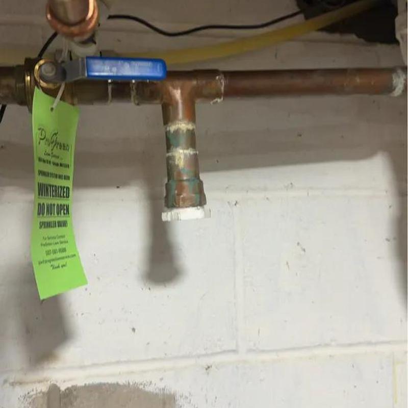 Copper pipe with replaced cap and valve handle Copper pipe with replaced cap and valve handle