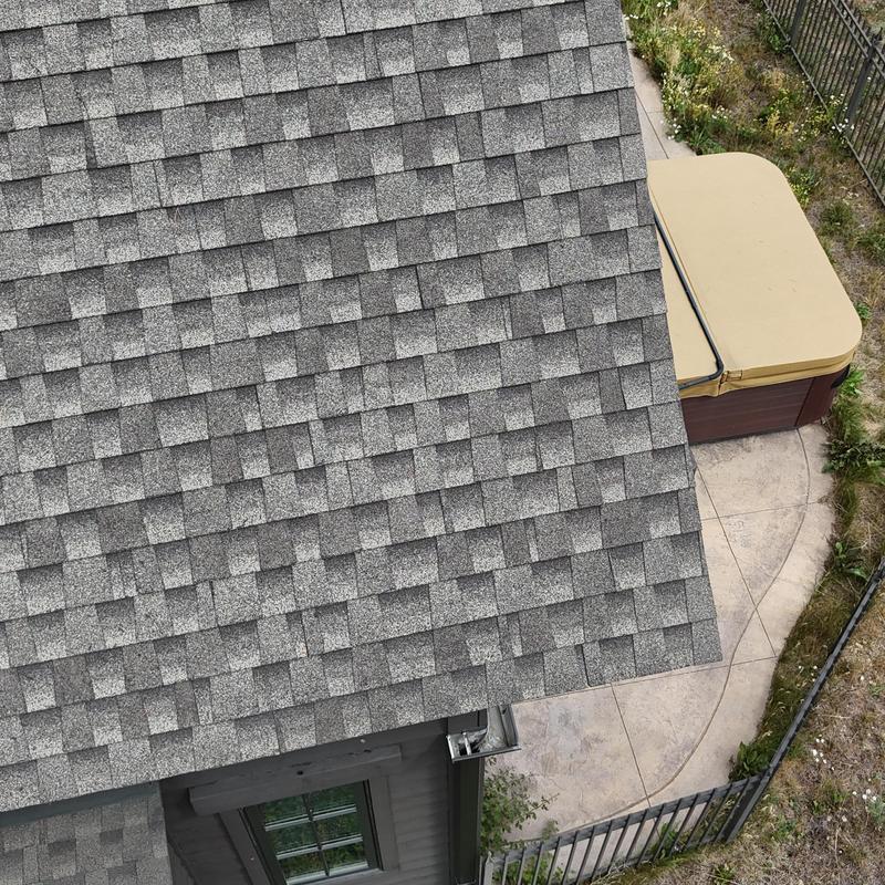 Asphalt shingle roof with heat tape system inspection