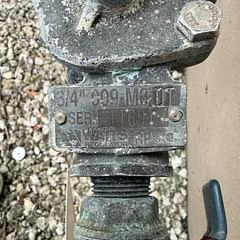3/4 inch backflow preventer with serial tag