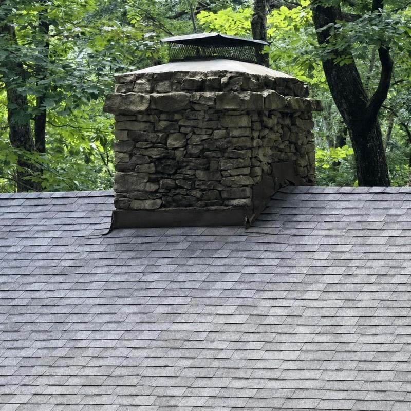 CertainTeed Landmark shingles with chimney flashing