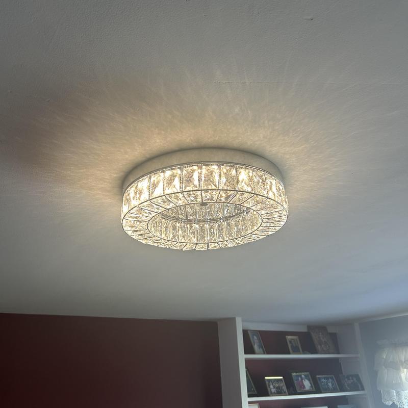Ceiling supply light fixture with decorative crystals Ceiling supply light fixture with decorative crystals