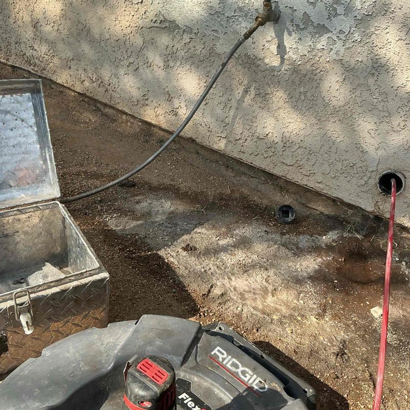 Kitchen sink drain line hydro jetting with RIDGID tool