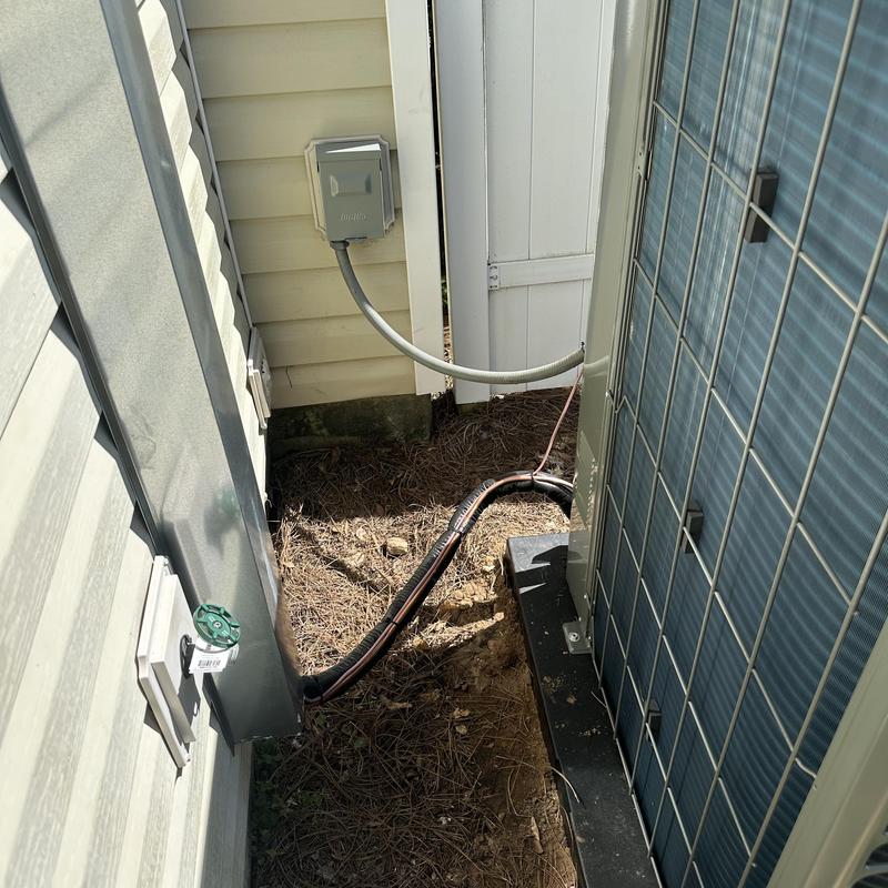 5-ton side discharge HVAC unit installation outdoors