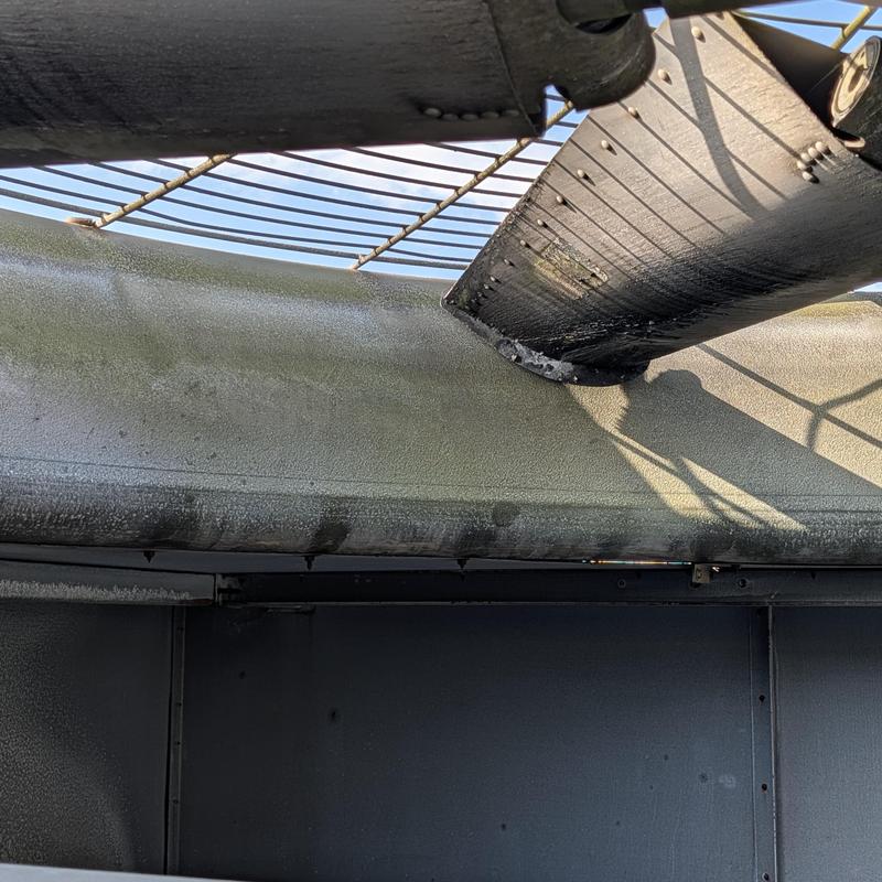Evapco cooling tower fan blade and casing inspection Evapco cooling tower fan blade and casing inspection