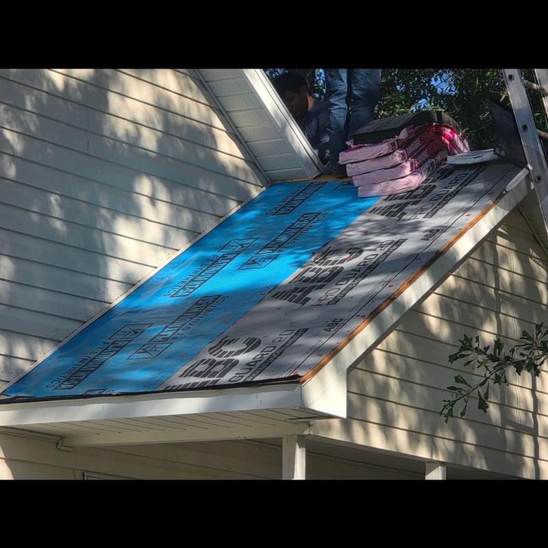 Ice and water shield installation on roof overhang