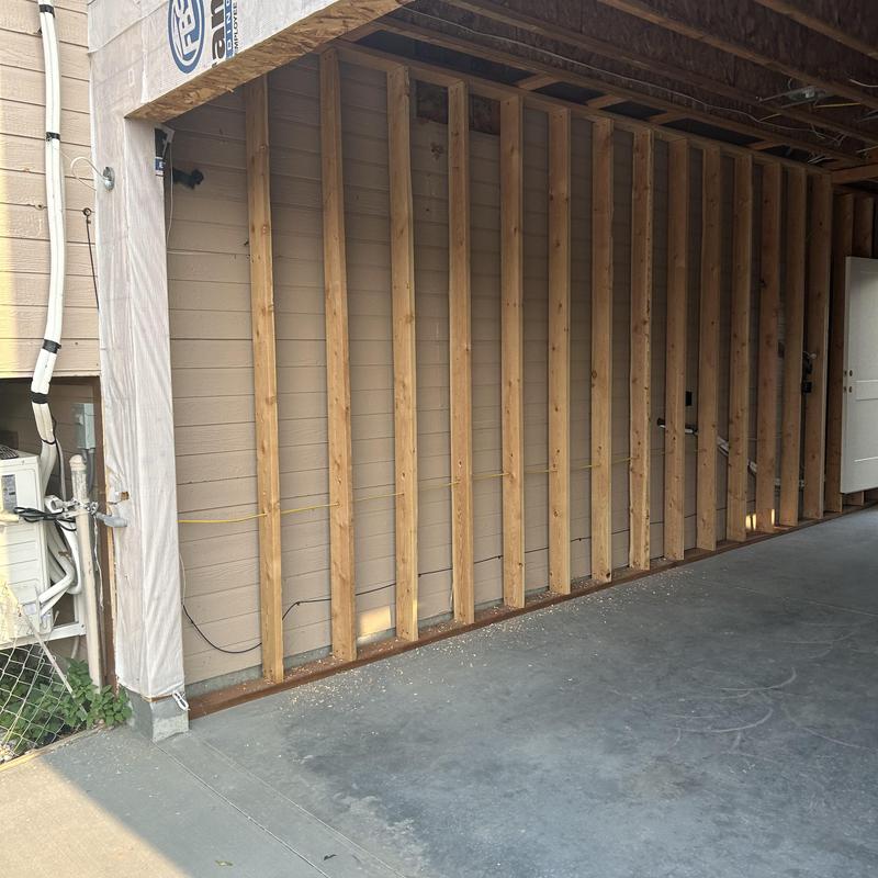 ADU wall framing with exterior siding inspection ADU wall framing with exterior siding inspection