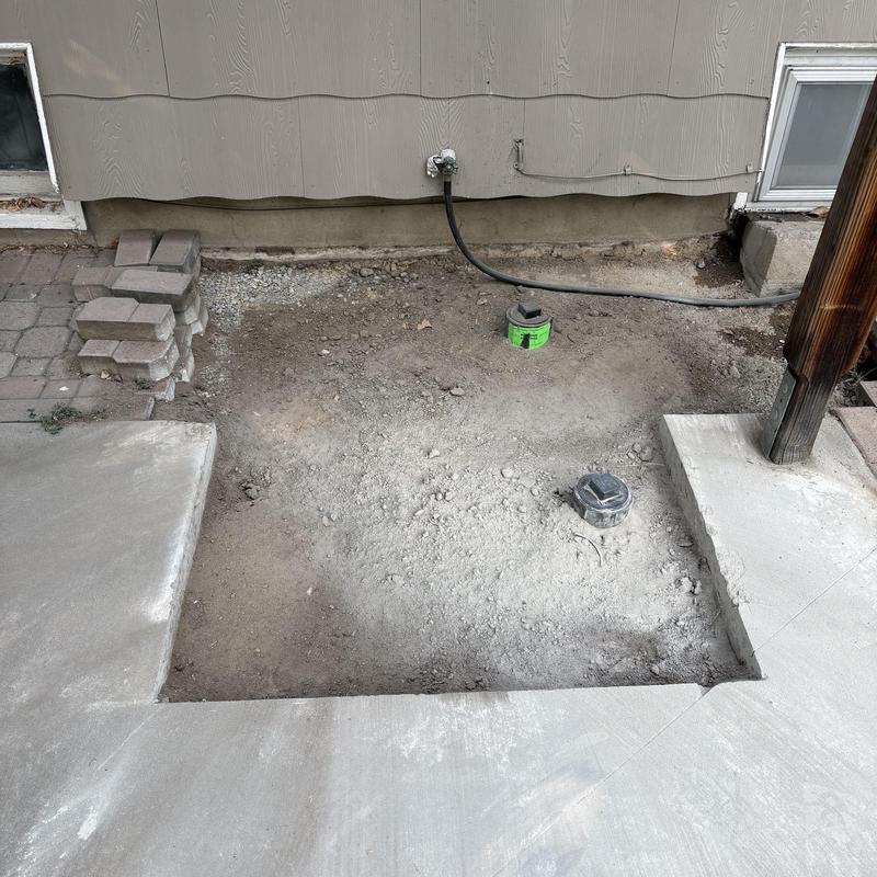 Clay sewer main trenchless pipe bursting excavation site Clay sewer main trenchless pipe bursting excavation site