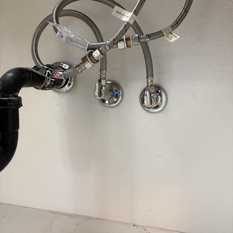 Angle stop valves and braided supply lines installation