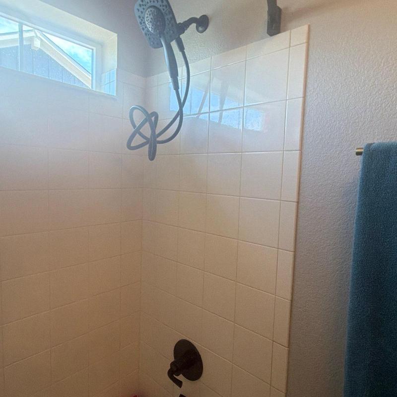 Shower valve and trim with access panel installation Shower valve and trim with access panel installation