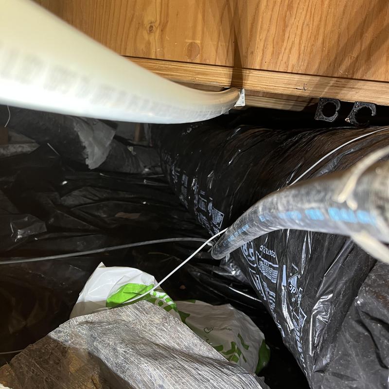 Flex supply air duct replacement in crawl space Flex supply air duct replacement in crawl space