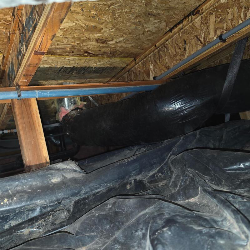 Ductwork insulation replacement in crawl space Ductwork insulation replacement in crawl space