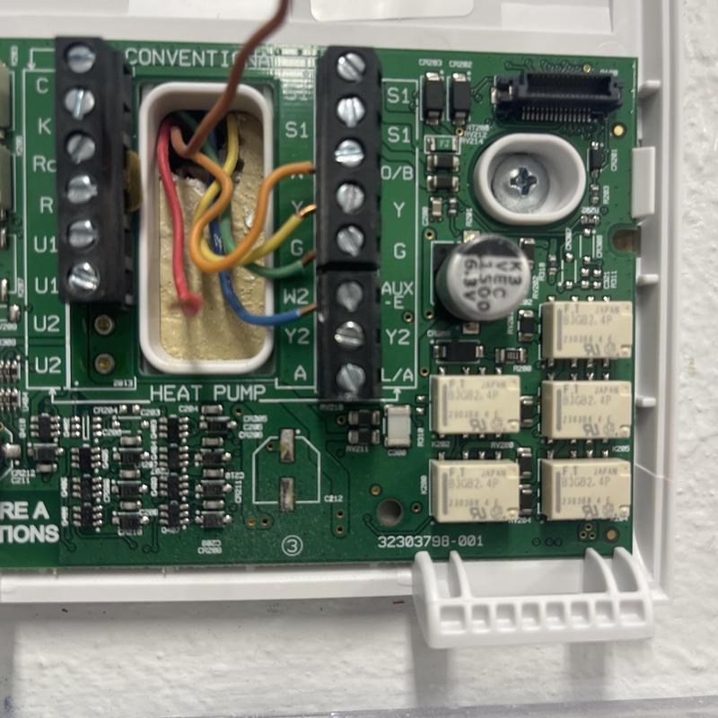 Thermostat control board heat pump wiring fix
