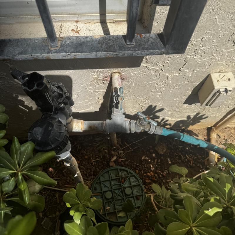 Pressure vacuum breaker and irrigation valve installation