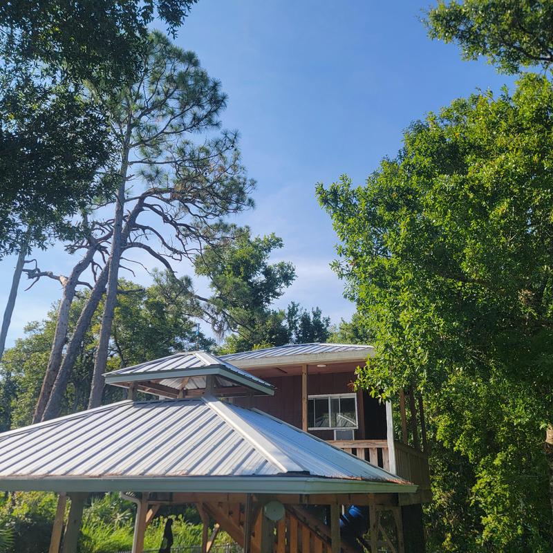 Metal roof inspection on two small buildings Metal roof inspection on two small buildings