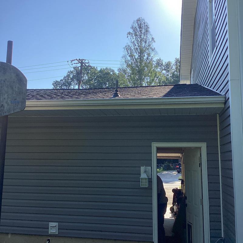 Cast iron roof vent drain clearing with machine and testing