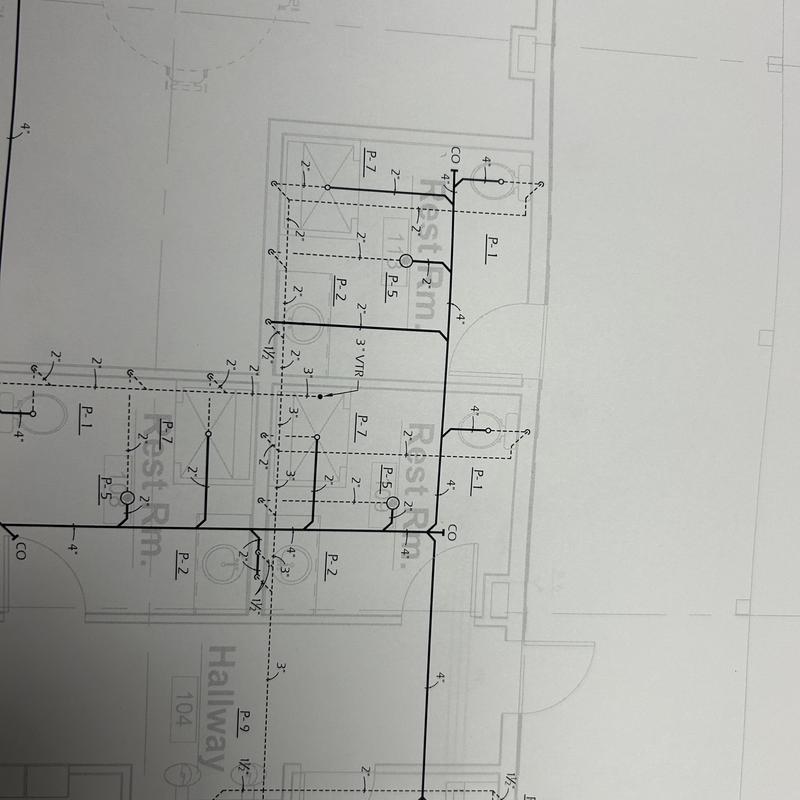 Commercial bathroom plumbing layout for laundry conversion Commercial bathroom plumbing layout for laundry conversion