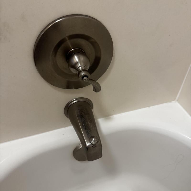 Moen tub and shower valve with brushed nickel finish Moen tub and shower valve with brushed nickel finish