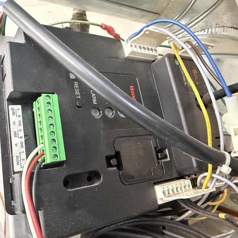 Commercial water heater control board with wiring