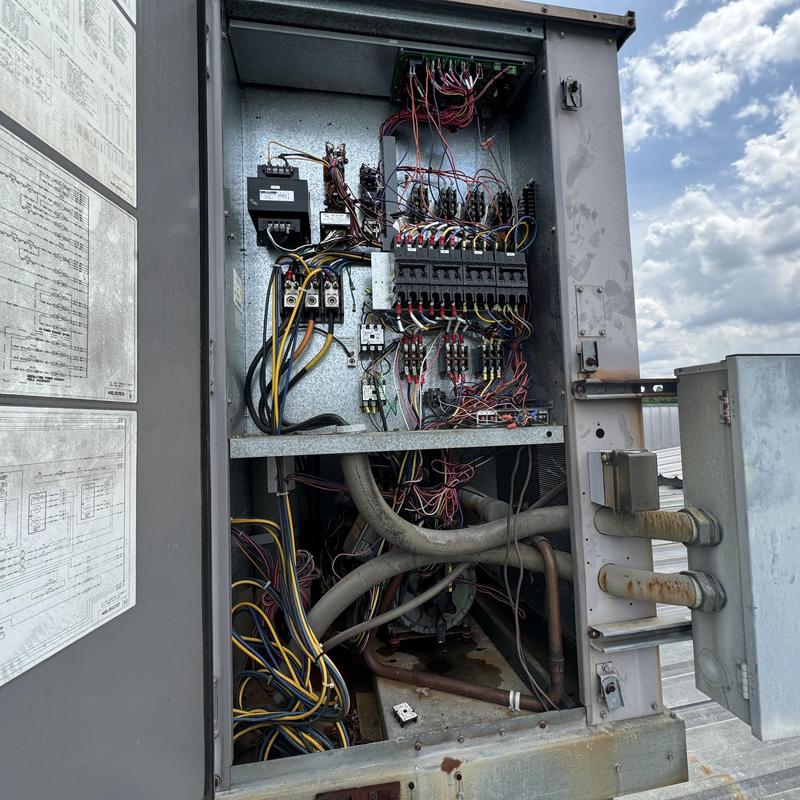 Supply air temperature sensor inside HVAC control panel wiring Supply air temperature sensor inside HVAC control panel wiring