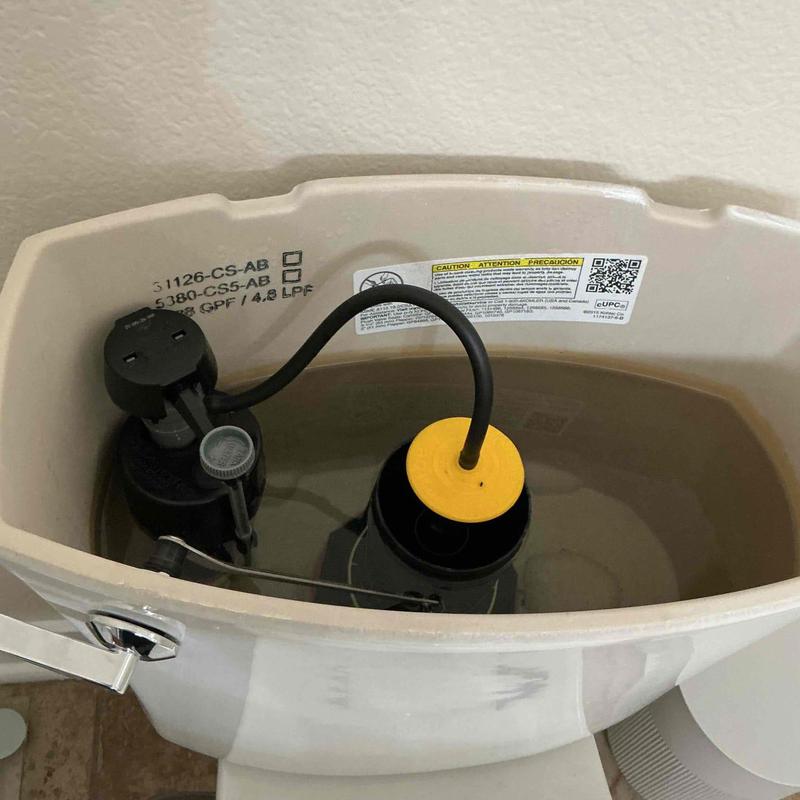 Toilet fluid master fill valve installation inside tank