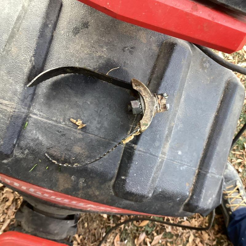 Mainline machine cable head removed from sewer line