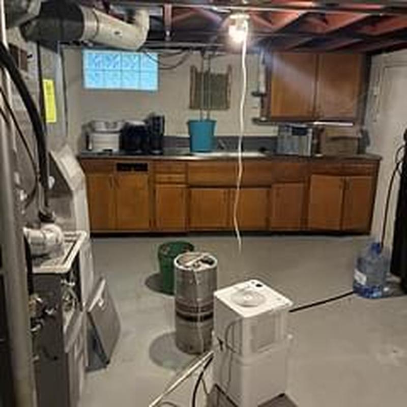 Gas lines for furnace and water heater in basement Gas lines for furnace and water heater in basement