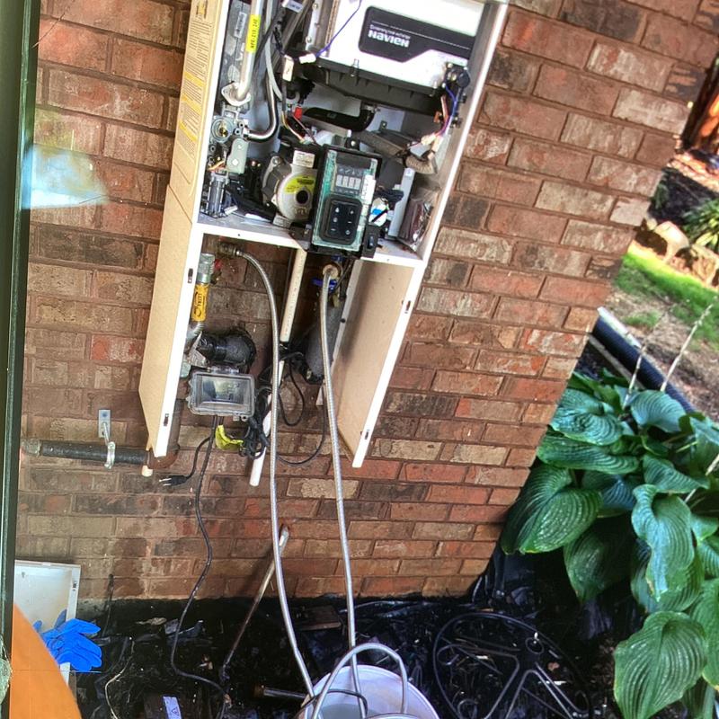 Tankless Navien water heater descale and screen clean