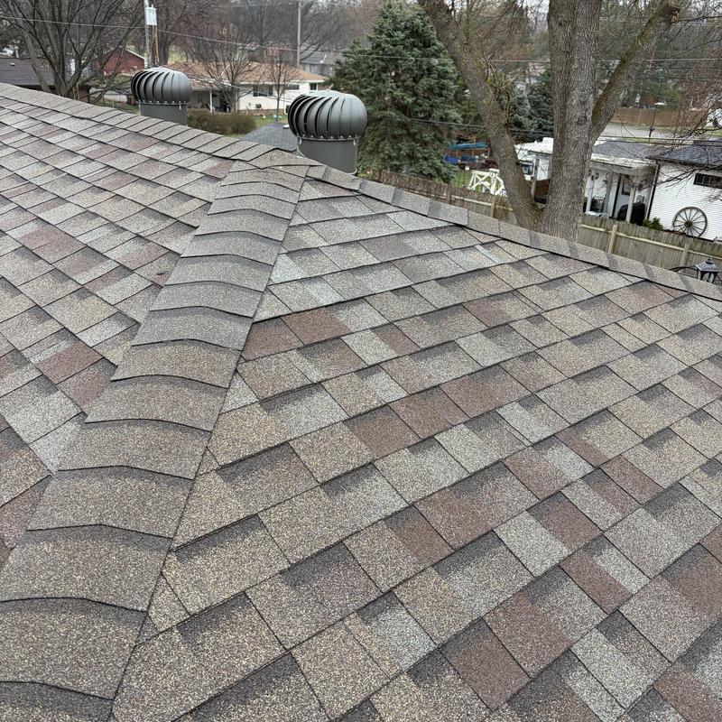 Owens Corning asphalt shingle roof with turbine vents Owens Corning asphalt shingle roof with turbine vents