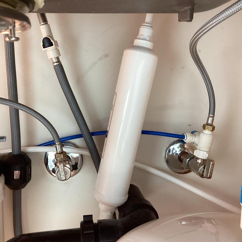 Angle stop valves with new hot and cold water connections
