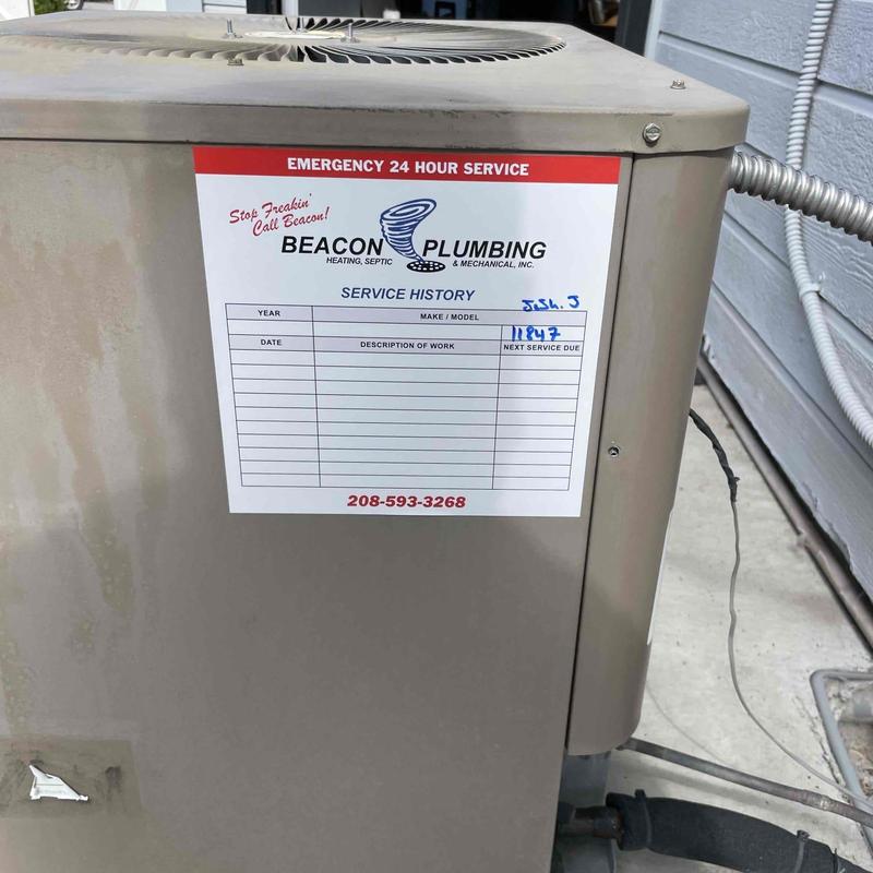Condenser unit with new fan motor installed and tested