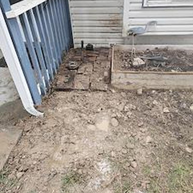 Sewerline cleanout installation and root spot repair site