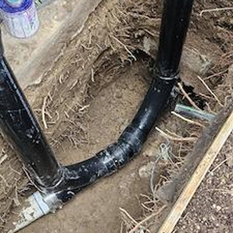 Sewer line cleanout and root intrusion spot repair