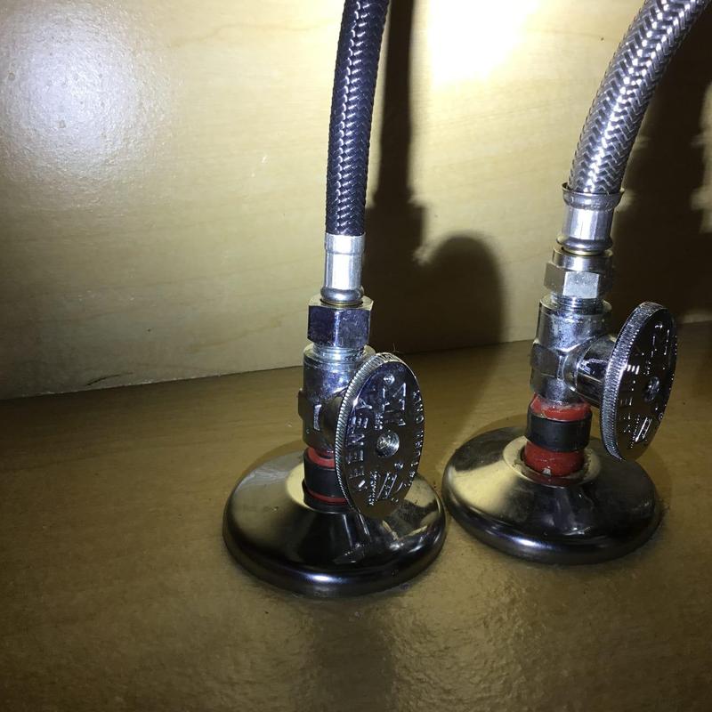 Kitchen sink supply valves and braided supply lines