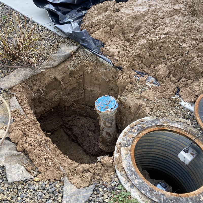 Water meter vault excavation for leak detection