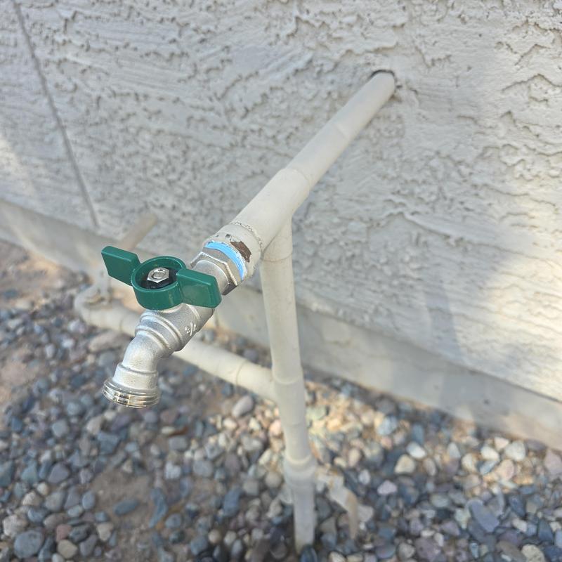 Stainless steel hose bib with green handle replacement