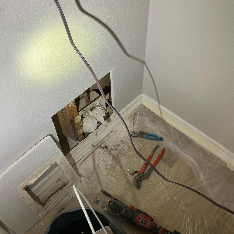Ice maker box and stop valve with new PEX installation