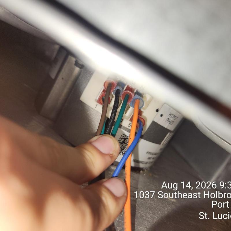 Air handler wiring connections during diagnostic check Air handler wiring connections during diagnostic check
