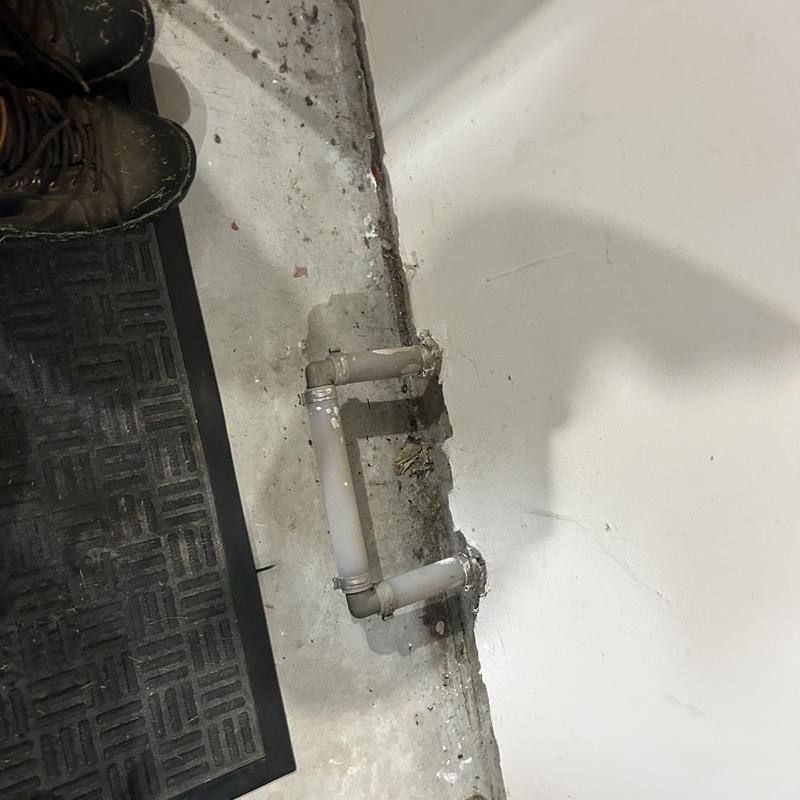 Basement water supply pipes corroded and leaking