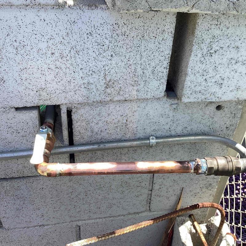 Galvanized shut-off valve and copper pipe replacement
