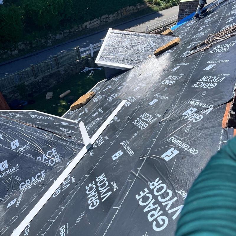 Ice and water shield installation on roof deck