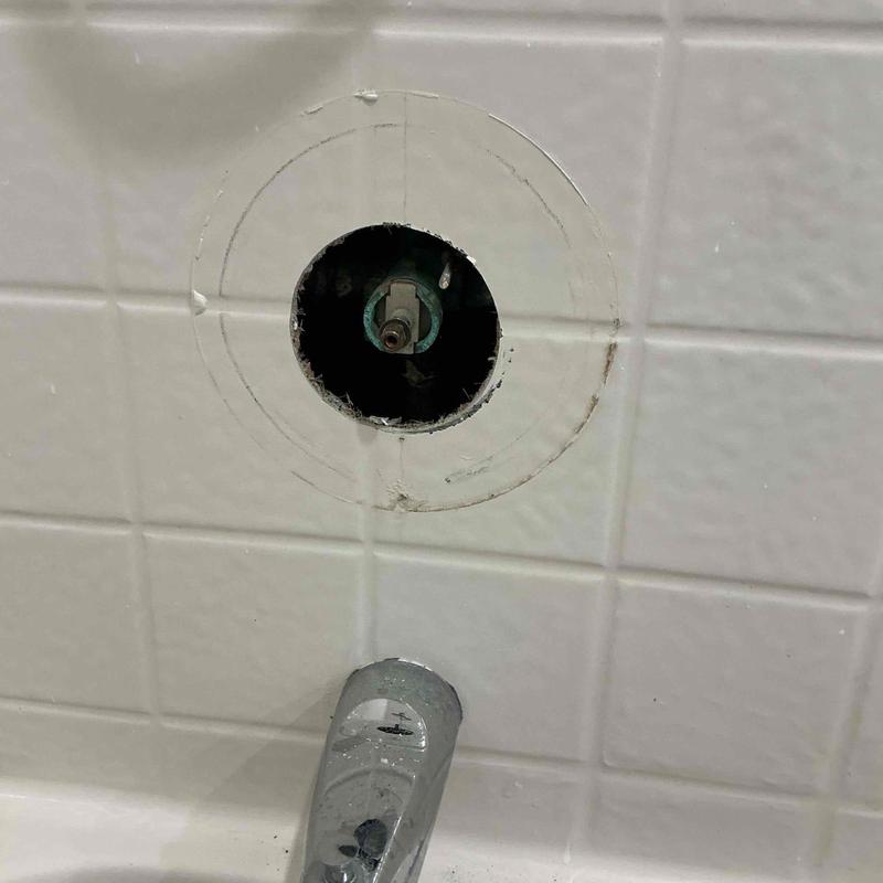POSI-Temp shower cartridge housing in wall tile