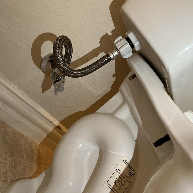Toilet shut off valve and flex line replacement