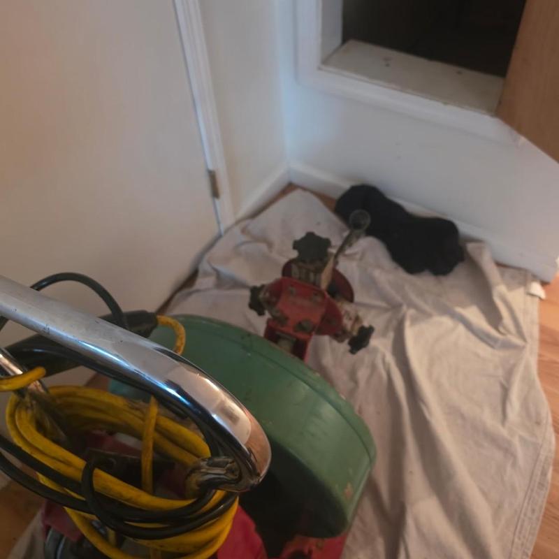 Basement drain camera inspection at cleanout access