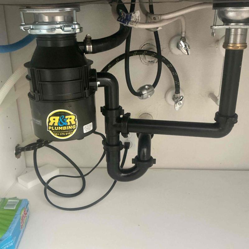 In-Sink-Erator garbage disposal and plumbing connections