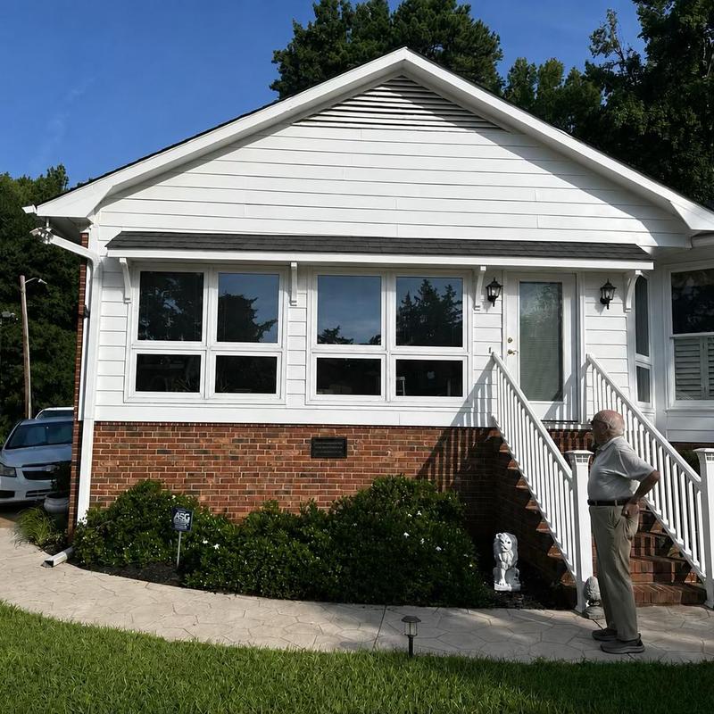 Window and door overhang installation quote on house exterior Window and door overhang installation quote on house exterior