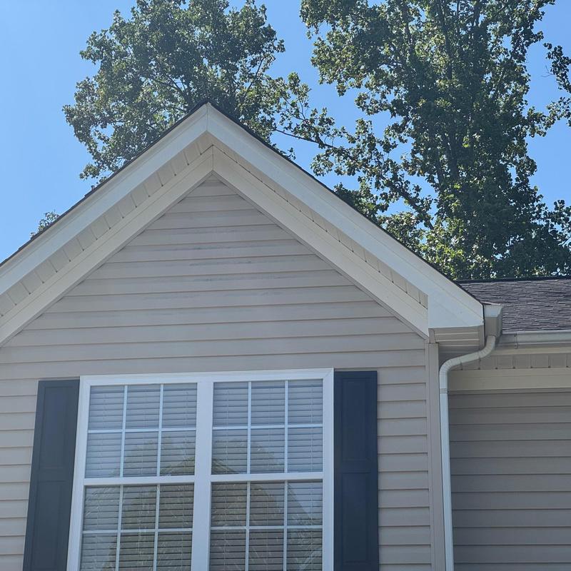 Fascia metal replacement on house front gable Fascia metal replacement on house front gable